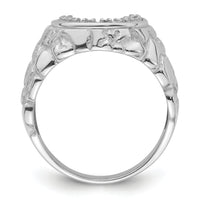 14k White Gold Men's Band Mounting-Y7208