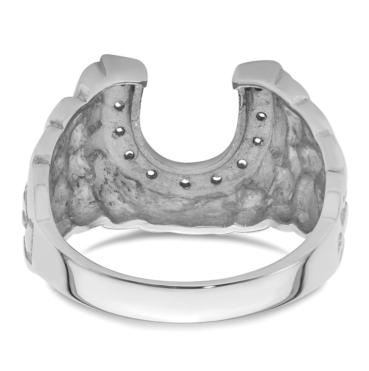 14k White Gold Men's Band Mounting-Y7208