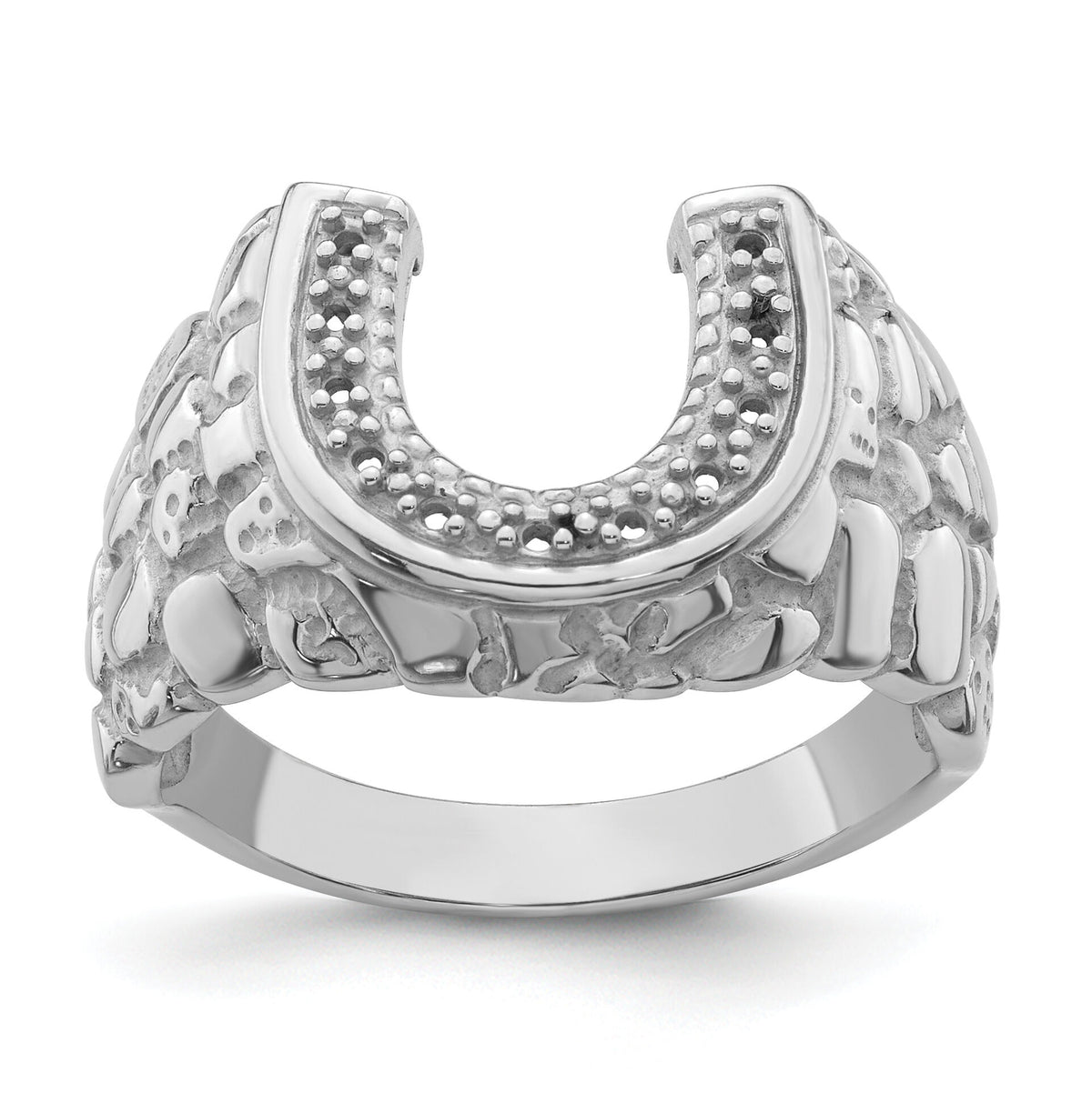 14k White Gold Men's Band Mounting-Y7208