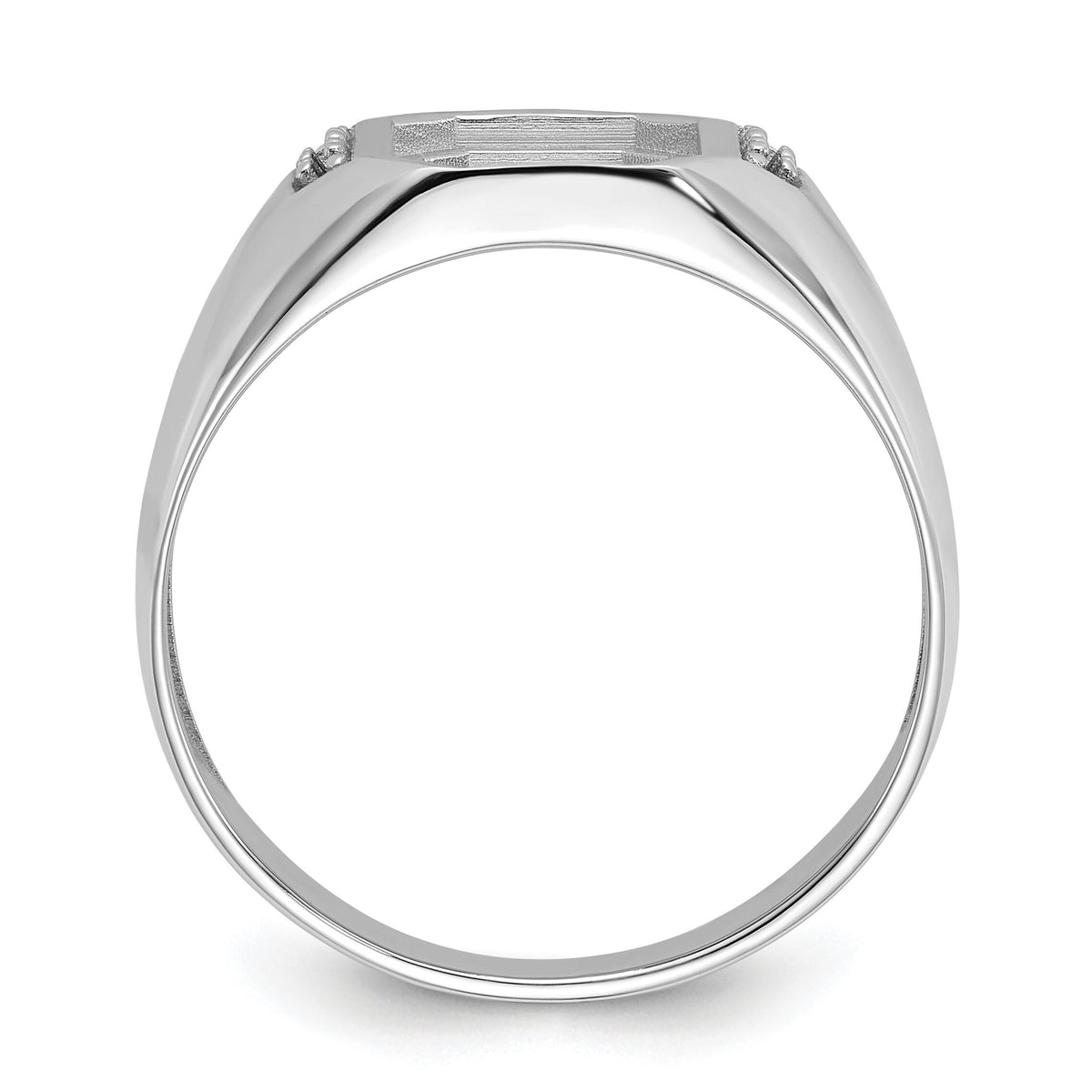 14k White Gold Men's Band Mounting-Y7225