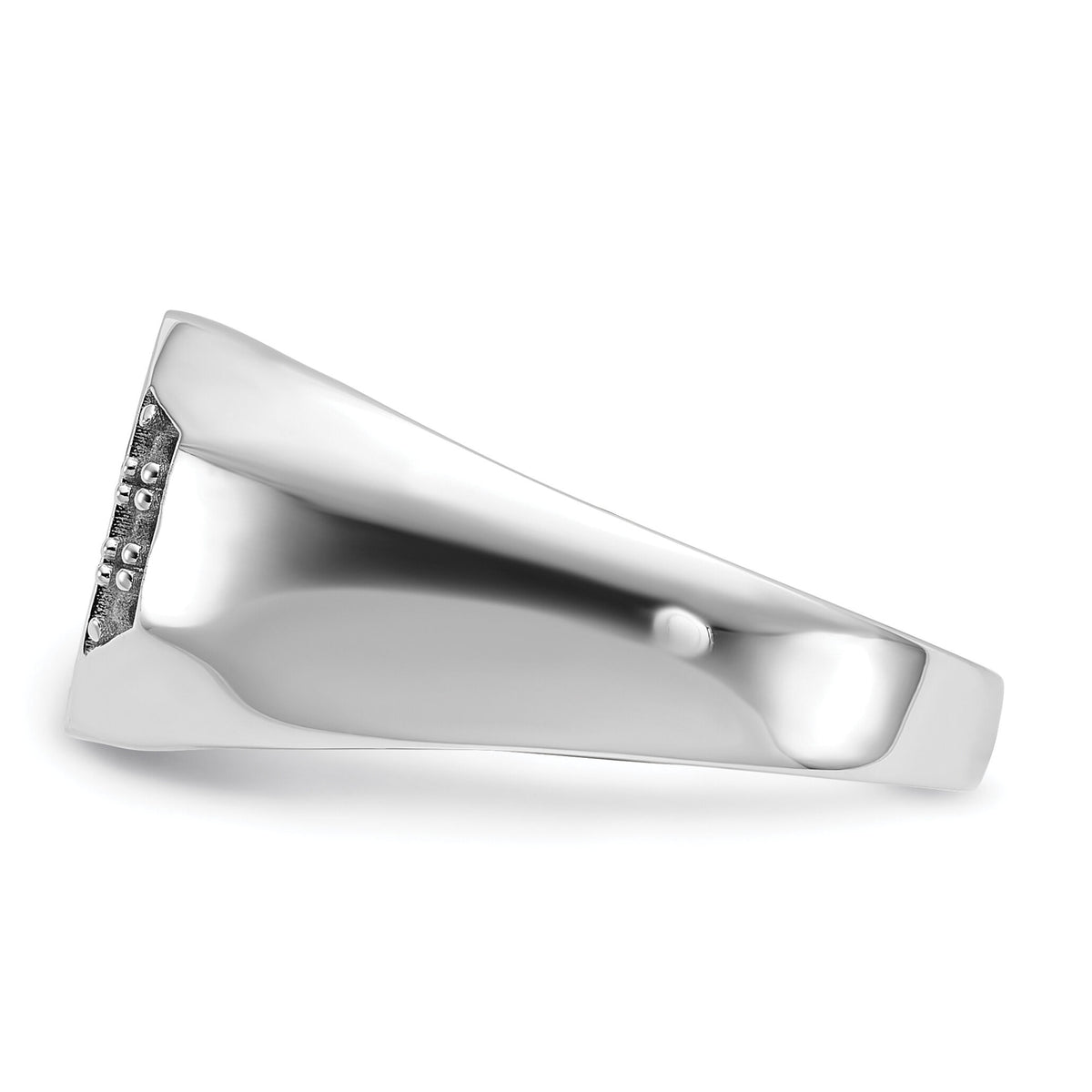 14k White Gold Men's Band Mounting-Y7225