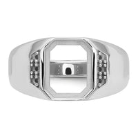 14k White Gold Men's Band Mounting-Y7225