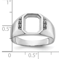 14k White Gold Men's Band Mounting-Y7225