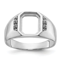 14k White Gold Men's Band Mounting-Y7225