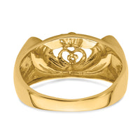 14k White Gold Men's Claddagh Band Mounting-Y7270