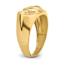 14k White Gold Men's Claddagh Band Mounting-Y7270