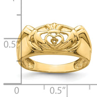 14k White Gold Men's Claddagh Band Mounting-Y7270