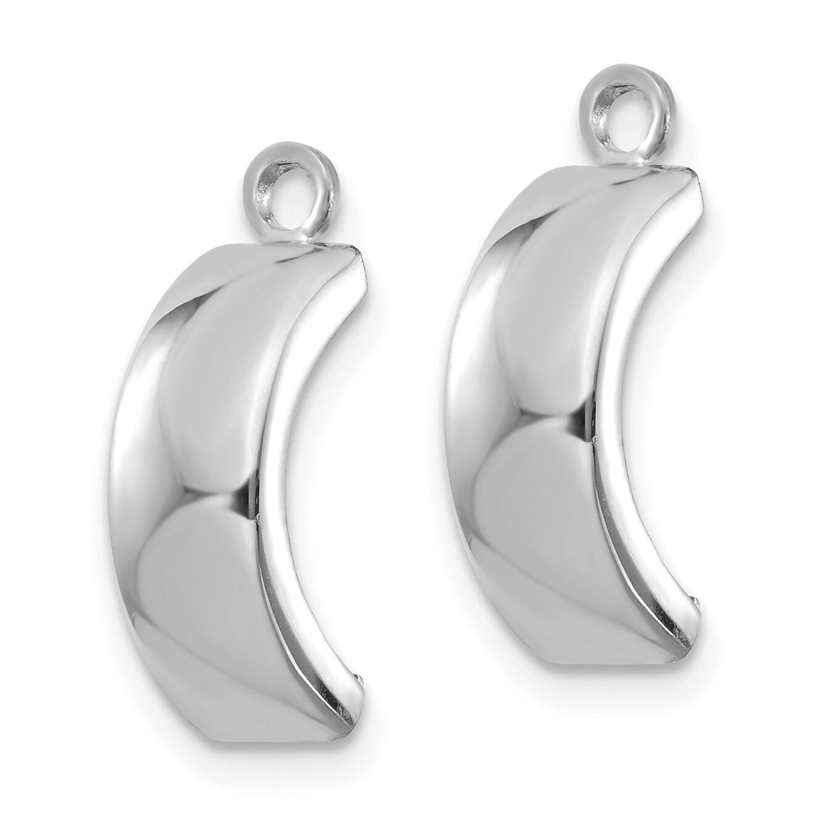 14k White Gold Polished Earring Jackets-Y7901J