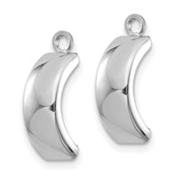 14k White Gold Polished Earring Jackets-Y7901J