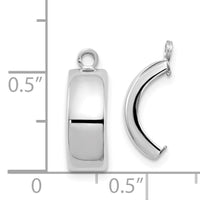 14k White Gold Polished Earring Jackets-Y7901J