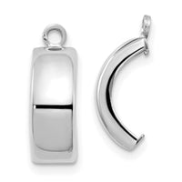 14k White Gold Polished Earring Jackets-Y7901J