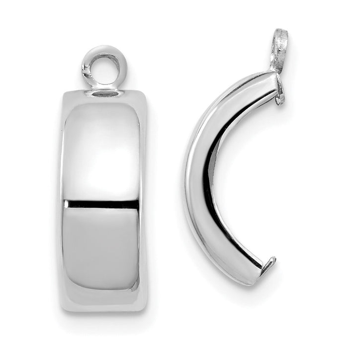 14k White Gold Polished Earring Jackets-Y7901J