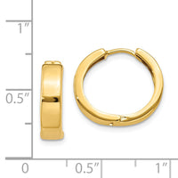 14k Round Hinged Hoop Earrings-Y7910