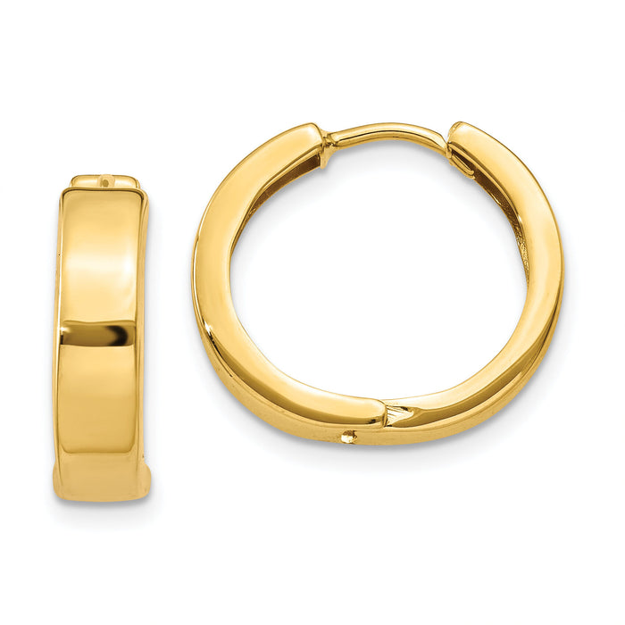 14k Round Hinged Hoop Earrings-Y7910