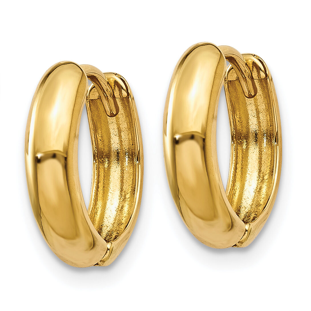 14k Polished Hinged Hoop Earrings-Y7916