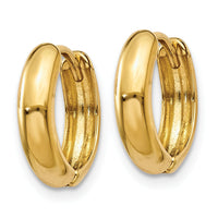 14k Polished Hinged Hoop Earrings-Y7916