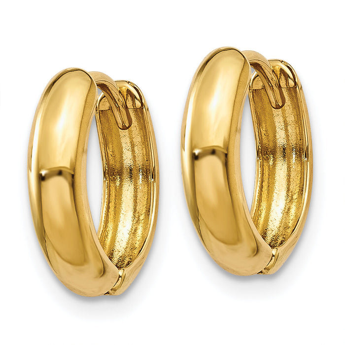 14k Polished Hinged Hoop Earrings-Y7916