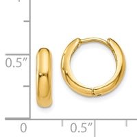 14k Polished Hinged Hoop Earrings-Y7916