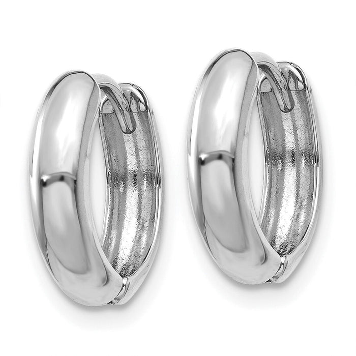 14k Rose Gold Polished Hinged Hoop Earrings-Y7916R
