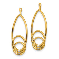 14k Polished Fancy Teardrop Earring Jackets-Y821J