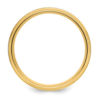 14k Yellow Gold Light Comfort Fit Brush Satin Fancy Band-YB103L
