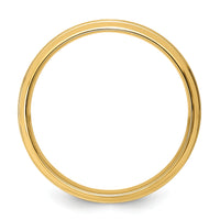 14k Yellow Gold Light Comfort Fit Brush Satin Fancy Band-YB108L