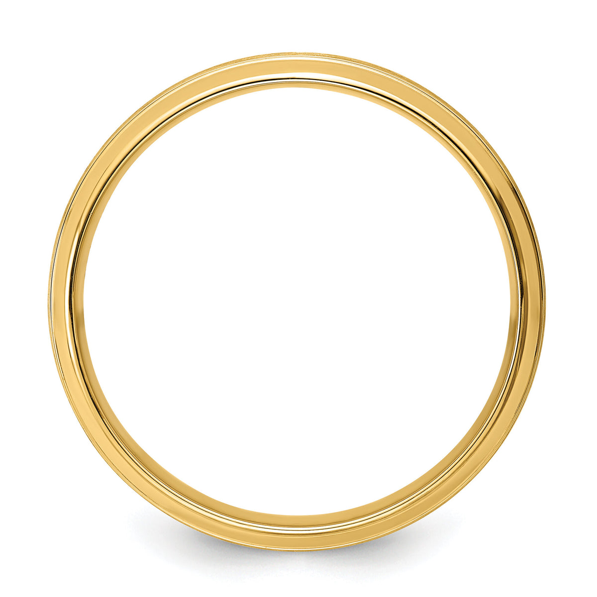 14k Yellow Gold Standard Comfort Fit Brush Satin Fancy Band-YB108S