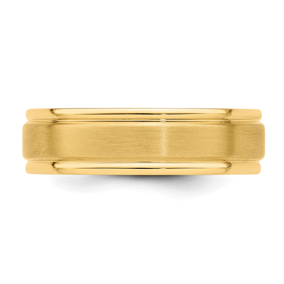 14k Yellow Gold Standard Comfort Fit Brush Satin Fancy Band-YB109S