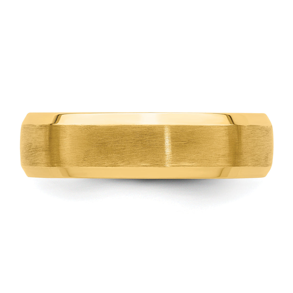 14k Yellow Gold Light Comfort Fit Brush Satin Fancy Band-YB111L