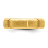 14k Yellow Gold Standard Comfort Fit Brush Satin Fancy Band-YB111S