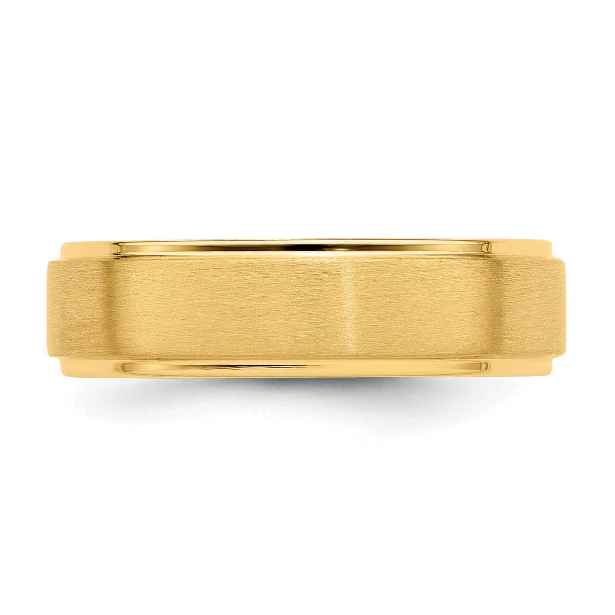 14k Yellow Gold Standard Comfort Fit Brush Satin Fancy Band-YB112S