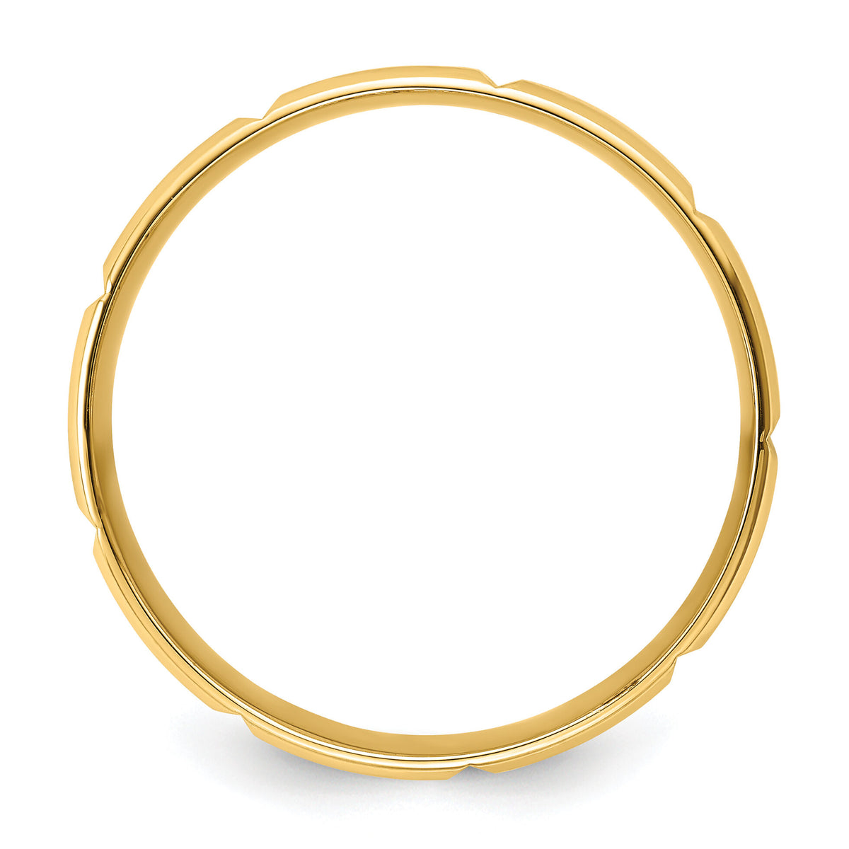 14k Yellow Gold Standard Comfort Fit Brush Satin Fancy Band-YB113S