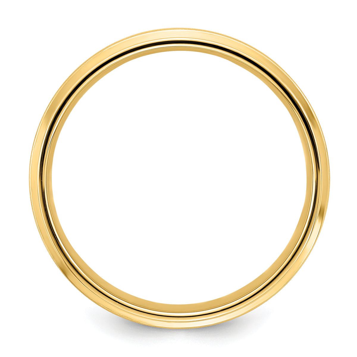 14k Yellow Gold Light Comfort Fit Brush Satin Fancy Band-YB118L