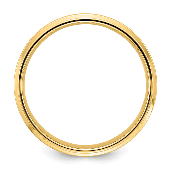 14k Yellow Gold Standard Comfort Fit Brush Satin Fancy Band-YB118S