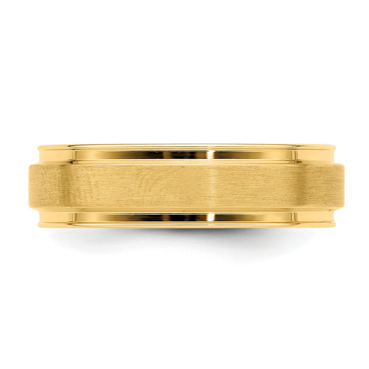 14k Yellow Gold Standard Comfort Fit Brush Satin Fancy Band-YB118S
