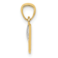 14k and Rhodium Golf Pendant-YC1009