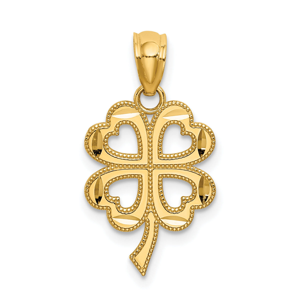 14k Four Leaf Clover Pendant-YC1035