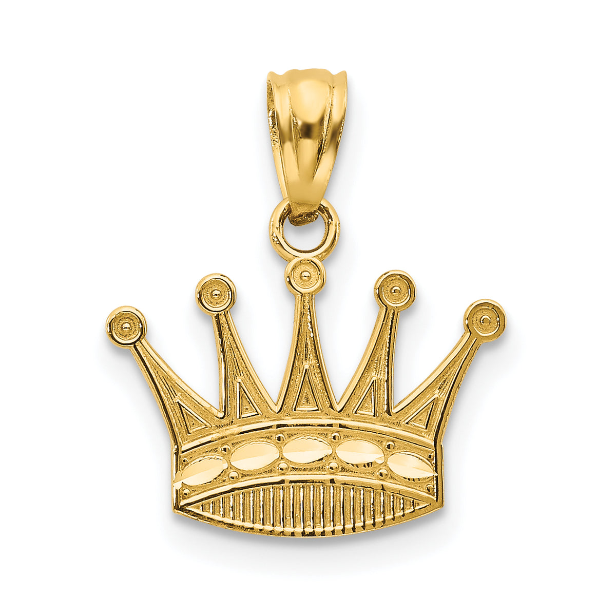 14k Crown Pendant-YC1037