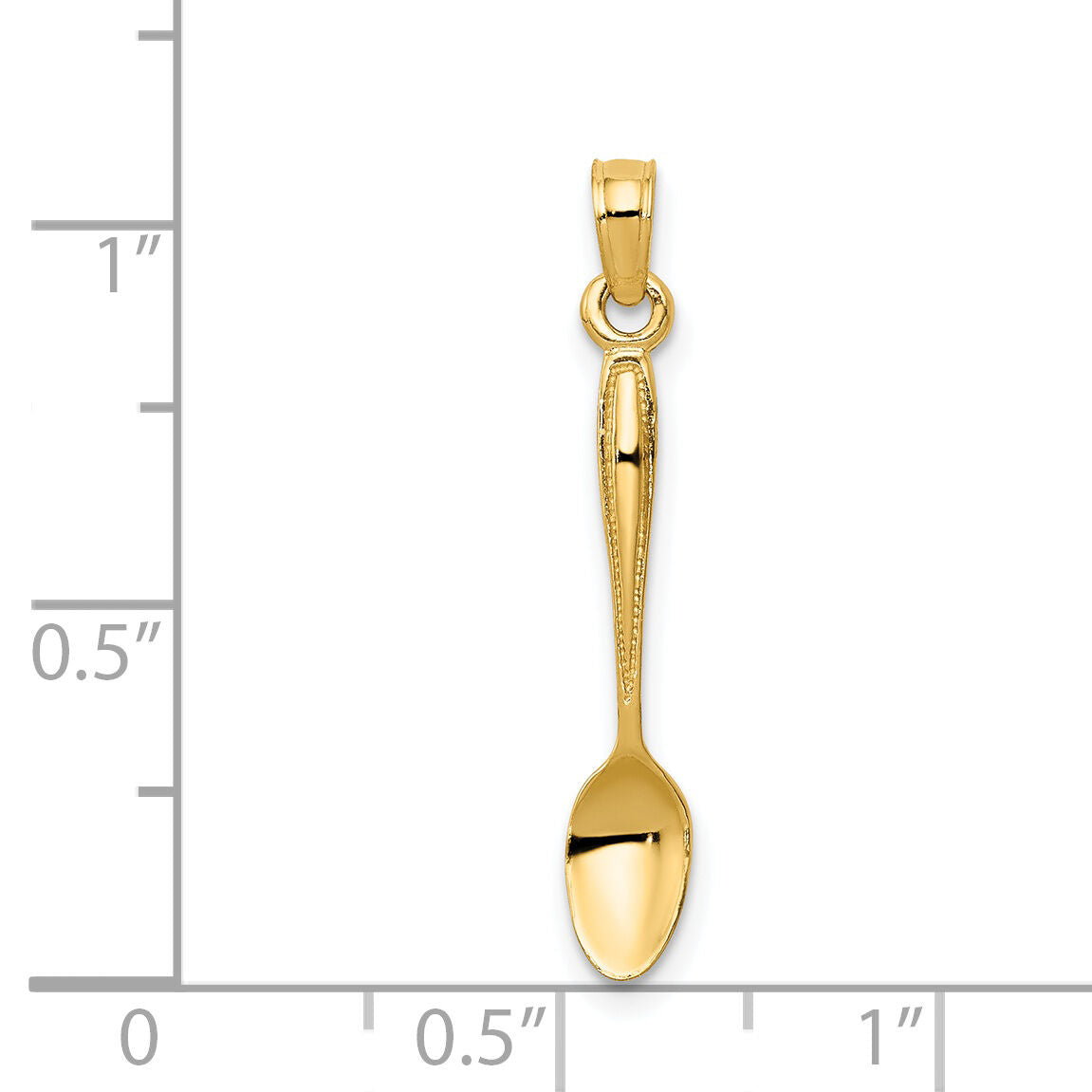 14K 3-D Table Spoon Pendant-YC1041