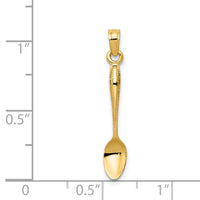 14K 3-D Table Spoon Pendant-YC1041