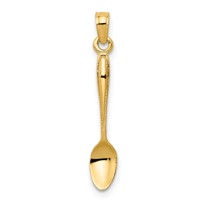 14K 3-D Table Spoon Pendant-YC1041