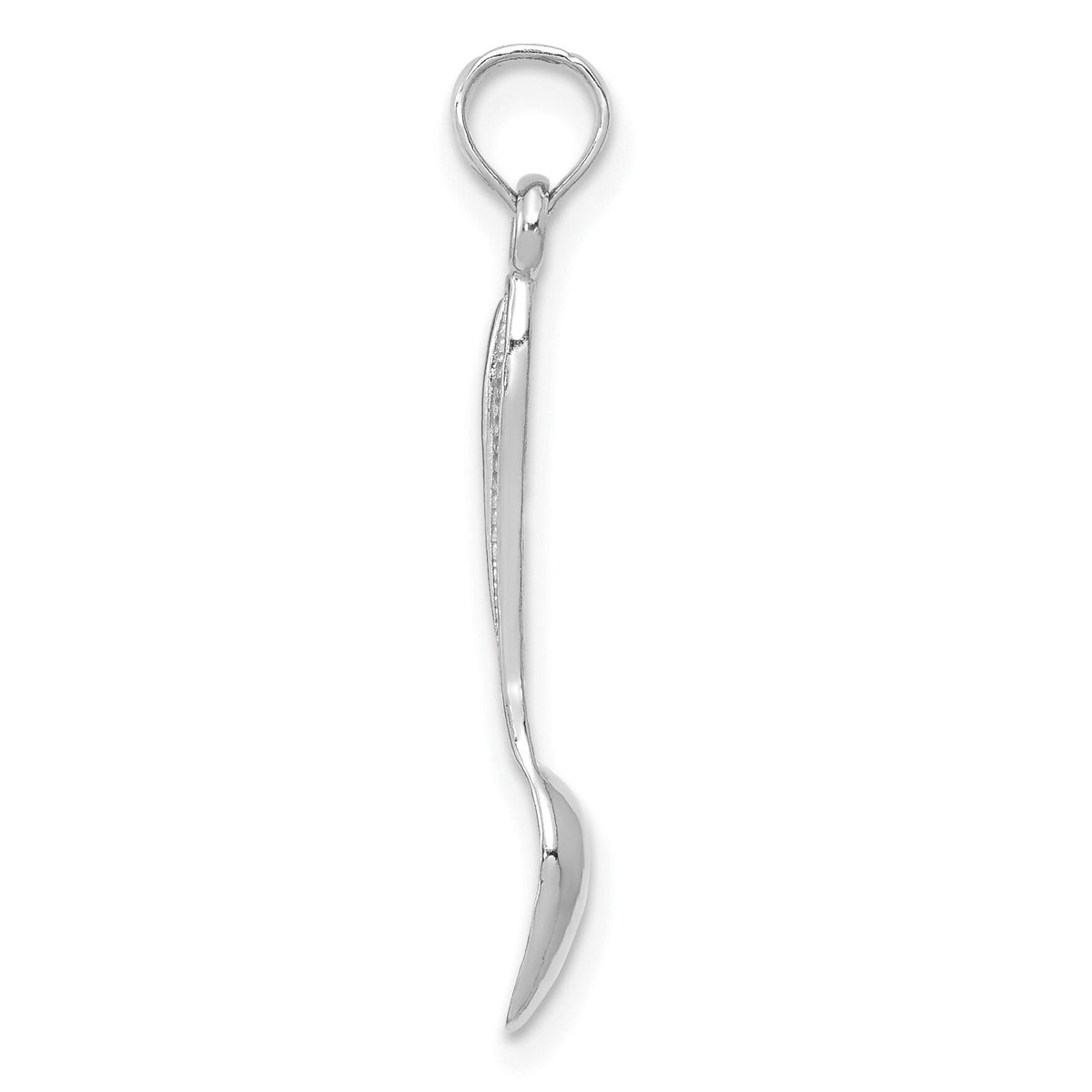 14K White Gold 3-D Table Spoon Pendant-YC1041W