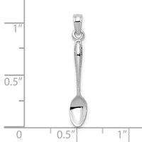 14K White Gold 3-D Table Spoon Pendant-YC1041W