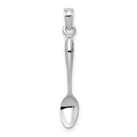 14K White Gold 3-D Table Spoon Pendant-YC1041W