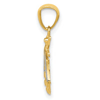 14k w/Rhodium Bee Pendant-YC1055
