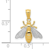 14k w/Rhodium Bee Pendant-YC1055