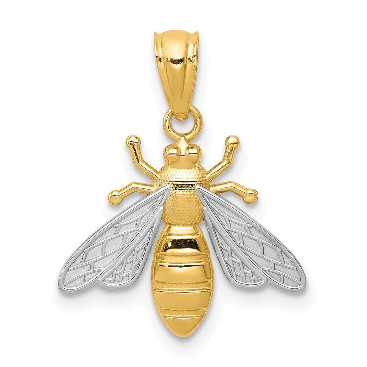 14k w/Rhodium Bee Pendant-YC1055