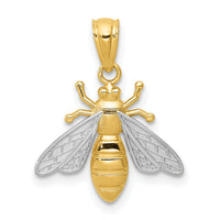 14k w/Rhodium Bee Pendant-YC1055