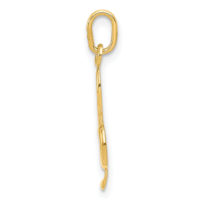14K Treble Clef Pendant-YC1057