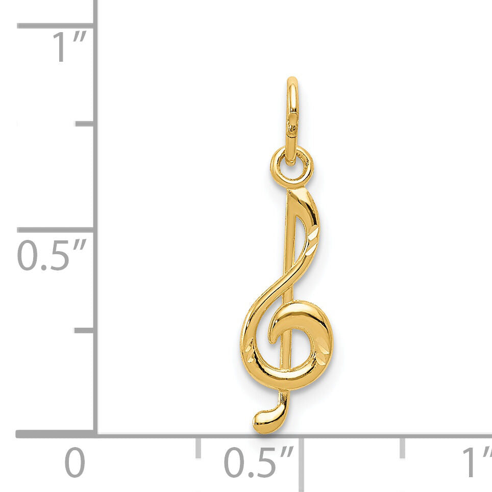 14K Treble Clef Pendant-YC1057